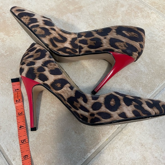XOXO Brown and Black Heels Leopard Print Stiletto - Picture 2 of 4